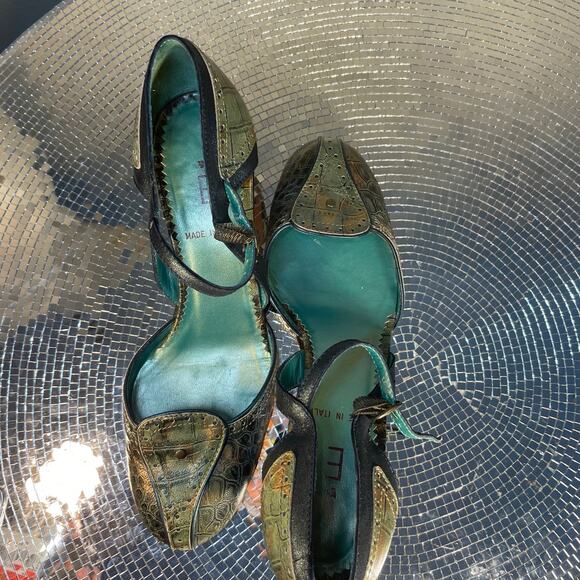 Italian kitten heel Mary Jane shoes size 37 - Picture 4 of 16